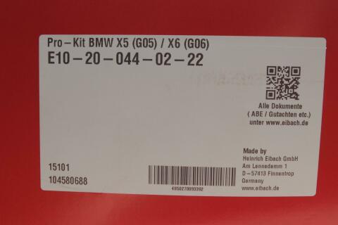 Комплект пружин (Pro-Kit) BMW X5 (G05/F95)/X6 (G06/F96) 3.0D/4.4 B57/N63 18-(4 шт.)