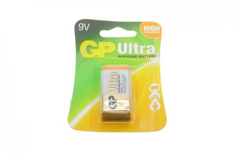 Батарейка GP Ultra Alkaline 6LF22 (9V) (1шт)