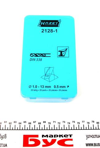 Набор сверл в кассете DIN 338 (25 шт) (1-13mm/шаг 0.5mm) Набор сверл в кассете DIN 338 (25 шт) (1-13mm/шаг 0.5mm)