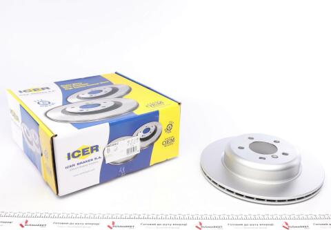 Диск гальмівний (задній) BMW 5 (F10/F11) 09- (330x20) (з покриттям) (вентильований)