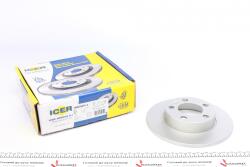 Диск гальмівний (задній) Skoda Fabia/Octavia 96-14/Roomster 06-15/VW Golf 97-06 (232x9)(з покр)(повн)