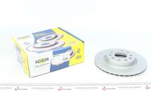 Диск гальмівний (передній) Audi A3/Seat Leon/Skoda Octavia/VW Caddy/Golf 04- (280x22)(з покр.)(вент.)