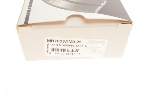 Вкладиші корінні BMW 3 (E36/E46)/5 (E39/E60)/7 (E38) 91-05 M50/M52/M54/M57 (+0.25) Вкладиші корінні BMW 3 (E36/E46)/5 (E39/E60)/7 (E38) 91-05 M50/M52/M54/M57 (+0.25)