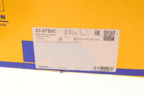 Диск тормозной (передний) BMW X3 (E83) 04-11 (325x25) (с покрытием) (вентилированный)