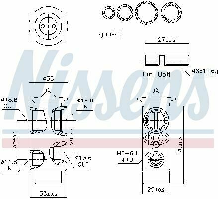 Расширительный клапан ТРО MERCEDES-BENZ Sprinter 906 06-18, C-Class W204 07-14, E-Class W212 09-16, G-Class W463 90-18, S-Class W221 06-13, GLK X205 08 CL C216 06-13, CLC 08-11, CLK W209 02-10, CLS C219 03-10, E-Class W211 02-09; MAYBACH 57 02-22, 62 02-22