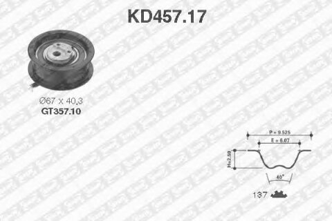 Комплект ГРМ VW T4 1.9D/TD (55426)