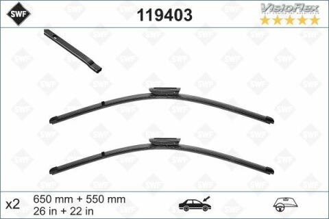 Щітки склоочисника (650/550мм) Renault Scenic II 03- Щітки склоочисника (650/550мм) Renault Scenic II 03-