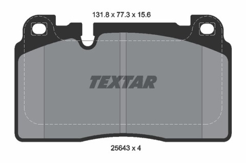 Колодки тормозные (передние) Audi Q5 08- (Brembo) (131.8x77.3x15.6)