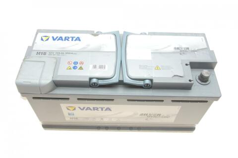 Аккумуляторная батарея 105Ah/950A (393x175x190/+R/B13) (Start-Stop AGM) Silver Dynamic H15