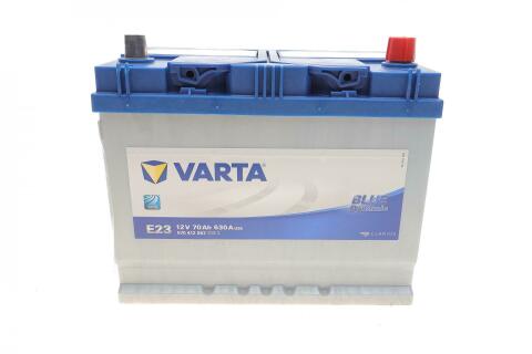 Аккумуляторная батарея 70Ah/630A (261x175x220/+R/B01) Blue Dynamic E23 Азия