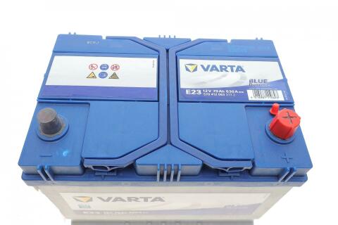 Аккумуляторная батарея 70Ah/630A (261x175x220/+R/B01) Blue Dynamic E23 Азия