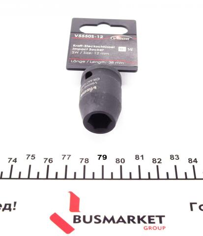 Головка ударна HEX (1/2", 12mm) коротка
