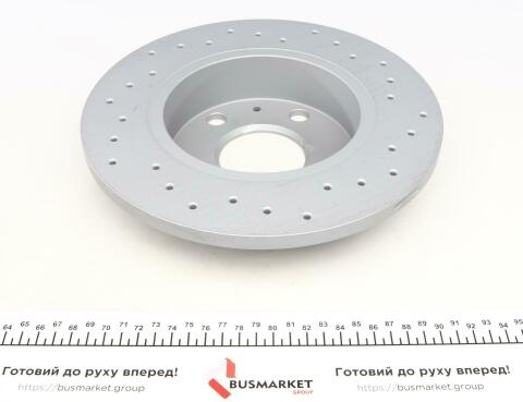 Диск тормозной (задний) VW Caddy III 04-15 (256x12) (с покрытием) (с отверстием) (полный)