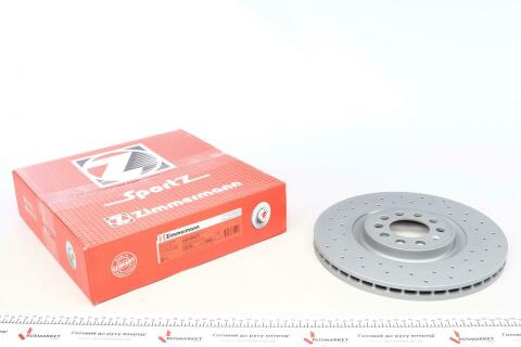 Диск тормозной (передний) Audi A3 99-/VW Golf IV 97-05/Polo 02-09 (312x25) (с покр)(с отверстиями(вент)