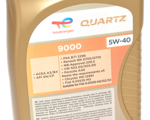 Моторна олива Total QUARTZ 9000 5W-40, 1 літр