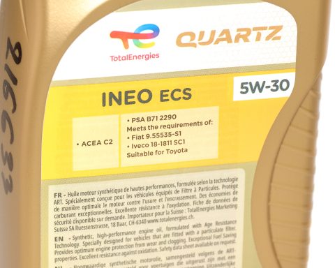 Моторное масло TOTAL QUARTZ INEO ECS 5W-30, 1 литр Моторное масло TOTAL QUARTZ INEO ECS 5W-30, 1 литр