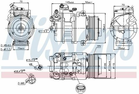 Компрессор D5(F10-F11)3.0 BITURBO(+)[OE 64526987890]