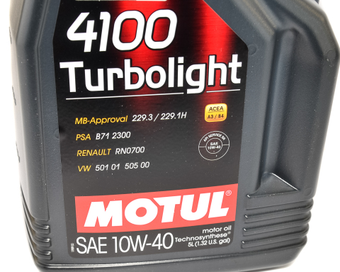 Моторное масло Motul 4100 Turbolight 10W-40, 5 литров