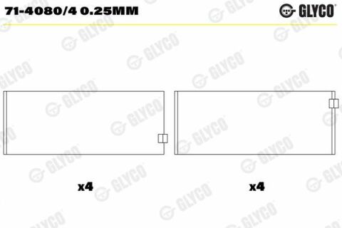 Вкладыши шатунные Fiat Ducato 2.3JTD 02- (+0.25)