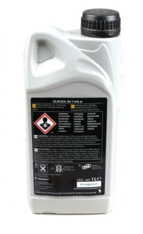 Антифриз (зелений) Renault Glaceol RX Type D (-21°C), 1л. Антифриз (зелений) Renault Glaceol RX Type D (-21°C), 1л.