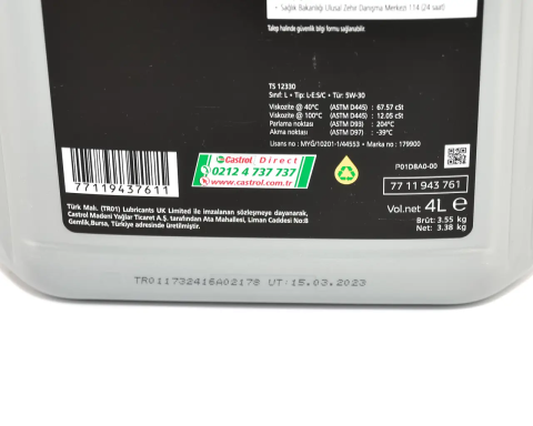 Моторное масло RENAULT CASTROL RN 720 5W-30, 4 литра Моторное масло RENAULT CASTROL RN 720 5W-30, 4 литра