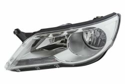 Фара основная галогенная с лампами, мотором, H7/H7 PY21W W5W левая Volkswagen Tiguan 07–