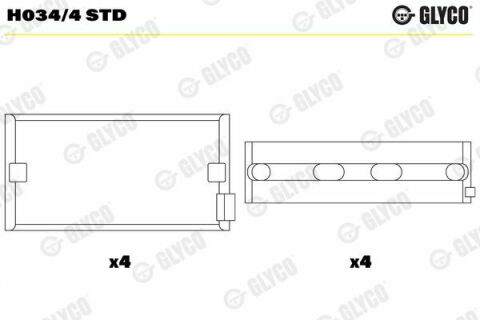 Вкладыши коренные Audi A4/A6 2.5TDI 95-05 (STD)