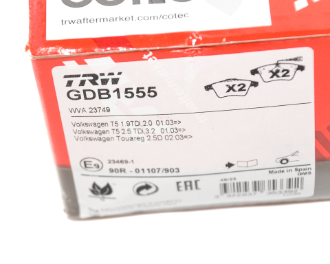 Колодки гальмівні передні VW T4 / T5 / T6