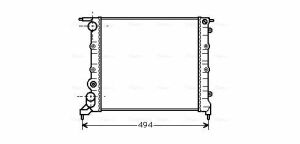 Радіатор водяного охолодження 19, CLIO 90- RENAULT
