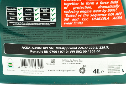 Моторна олива CASTROL Magnatec A3/B4 5W-40, 4 літри