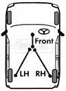 Трос ручного тормоза RH REAR