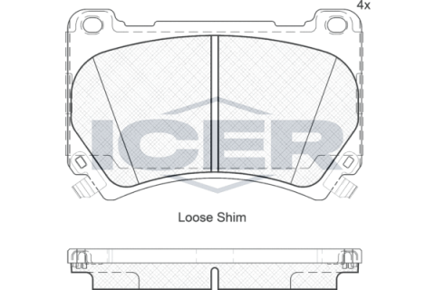 Колодки гальмівні (передні) Hyundai Elantra 10-/Genesis 08-