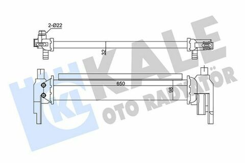 KALE VW Интеркулер Audi A3,Q2,Golf VII,Touran,Skoda Octavia IV,Yeti 1.2TSI/1.6TDI