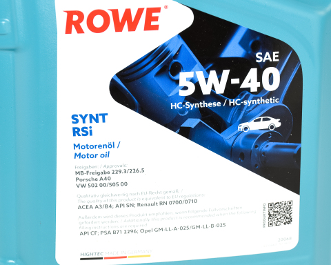 Моторна олива ROWE HIGHTEC SYNT RSi 5W-40, 4 літри Моторна олива ROWE HIGHTEC SYNT RSi 5W-40, 4 літри
