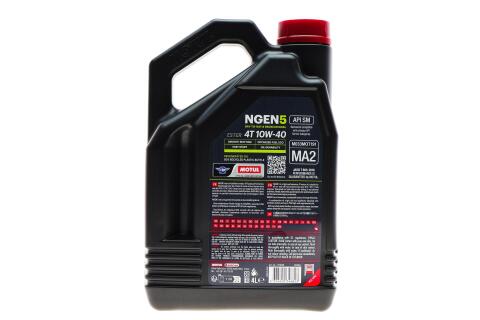 Моторное масло MOTUL NGEN 5 4T 10W-40, 4 литра Моторное масло MOTUL NGEN 5 4T 10W-40, 4 литра