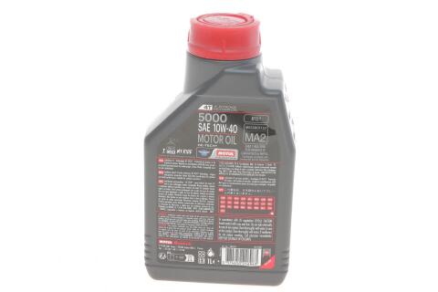 Моторное масло MOTUL 5000 4T 10W-40, 1 литр