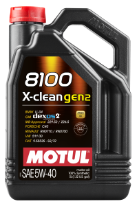 Моторна олива MOTUL 8100 X-clean gen2 5W-40, 5 літрів