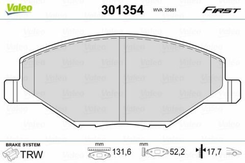 Колодки тормозные (передние) Skoda Fabia II/III 07-/VW Polo 10-