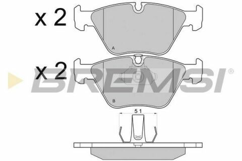 Тормозные колодки пер. BMW 5 (E39) 95-03 (ATE)