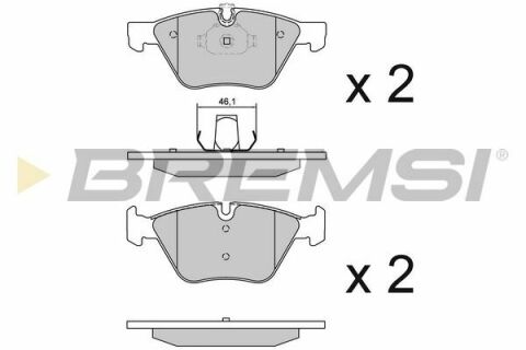 Тормозные колодки пер. BMW 3(E90)/1(E81) 04-13(ATE) (154,8x63,6x20)