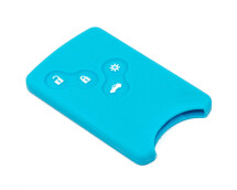 Силіконовий чохол на ключ-карту (синій), на 4 кнопки Renault Logan / Renault Clio / Renault Megane / Renault Scenic