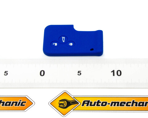 Силіконовий чохол на ключ-карту (синій), на 3 кнопки Renault Megane / Renault Scenic