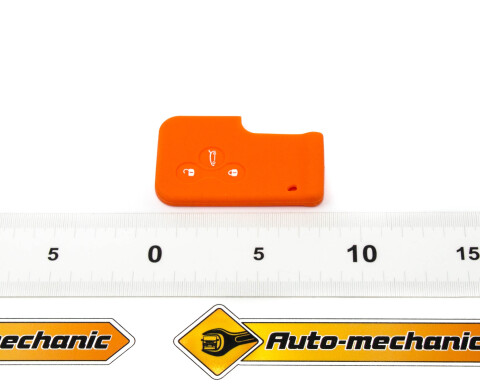 Силіконовий чохол на ключ-карту (помаранчевий), на 3 кнопки Renault Megane / Renault Scenic