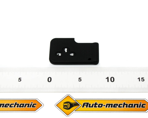 Силіконовий чохол на ключ-карту (чорний), на 3 кнопки Renault Megane / Renault Scenic