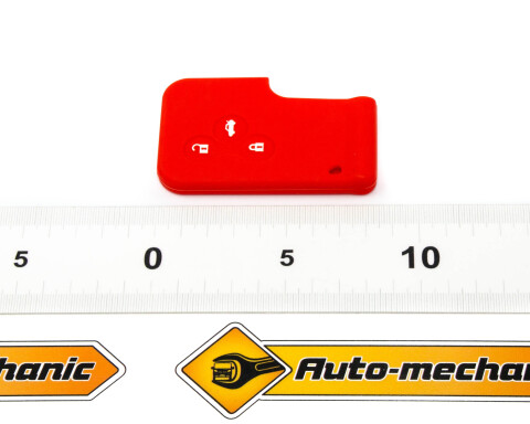 Силиконовый чехол на ключ-карту (красный), на 3 кнопки Renault Megane / Renault Scenic