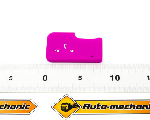 Силіконовий чохол на ключ-карту (фіолетовий) на 3 кнопки Renault Megane / Renault Scenic