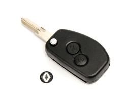 Корпус ключа з язичком, на 2 кнопки (викидний язичок) Renault Kangoo I + II / Renault Logan I / Renault Sandero I