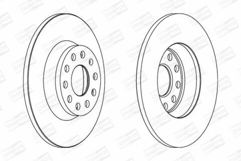 CHAMPION VW Диск тормозной задн.Golf V,Passat 06-,Touran