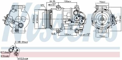 Компрессор кондиционера MB A-class (W169) 04-12