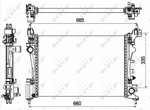 Радіатор охолодження Opel Corsa D/E 1.2-1.4 09-